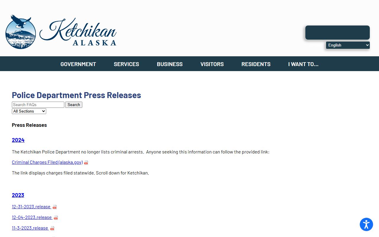 Ketchikan Gateway Borough booking reports police press releases